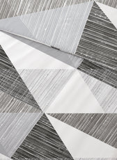 4PC Kids Duvet Cover Set – 160x220 Graphite Angles Design 100% Premium Cotton