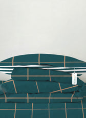 4PC Kids Duvet Cover Set – 160x220 Royal Emerald Design 100% Premium Cotton