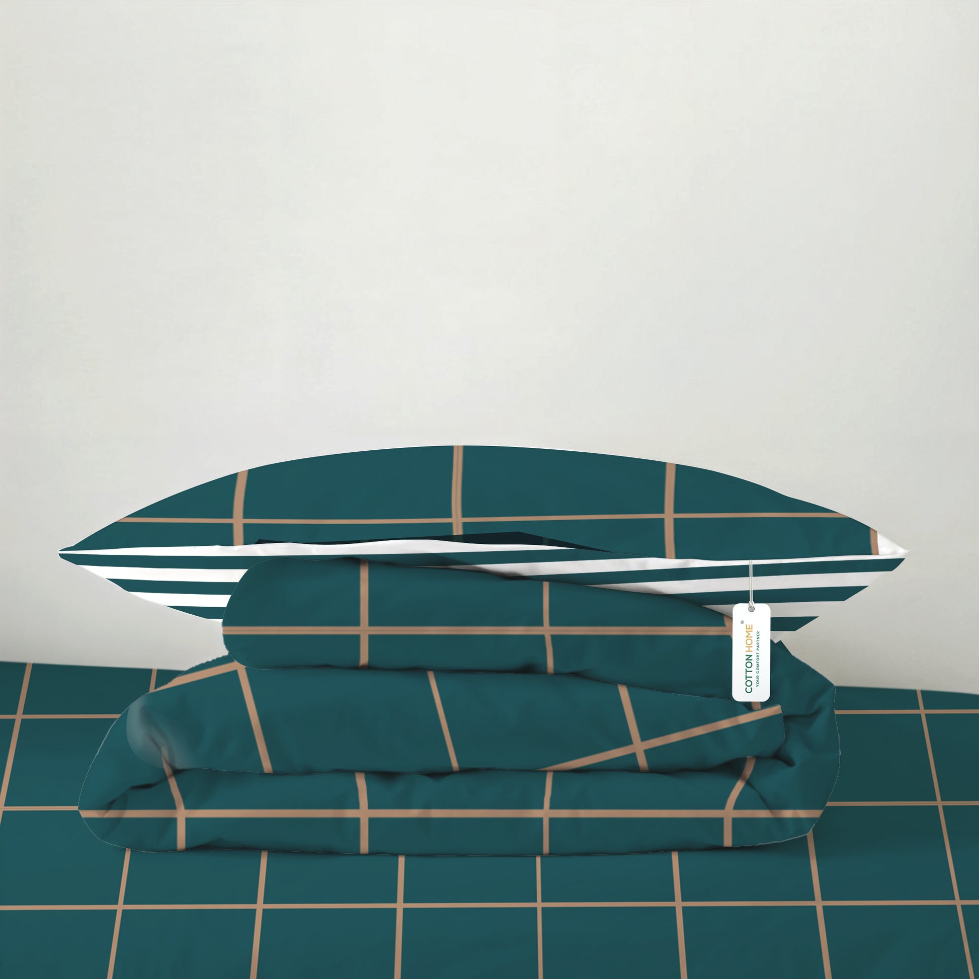 4PC Kids Duvet Cover Set – 160x220 Royal Emerald Design 100% Premium Cotton