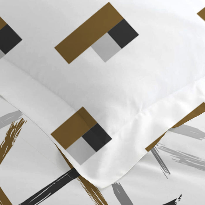 4PC Kids Duvet Cover Set – 160x220 Modern Artistry Design 100% Premium Cotton
