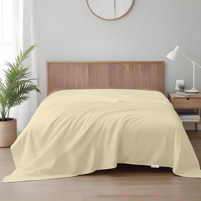 Flat Sheet Super Soft Queen 200x220cm-Beige