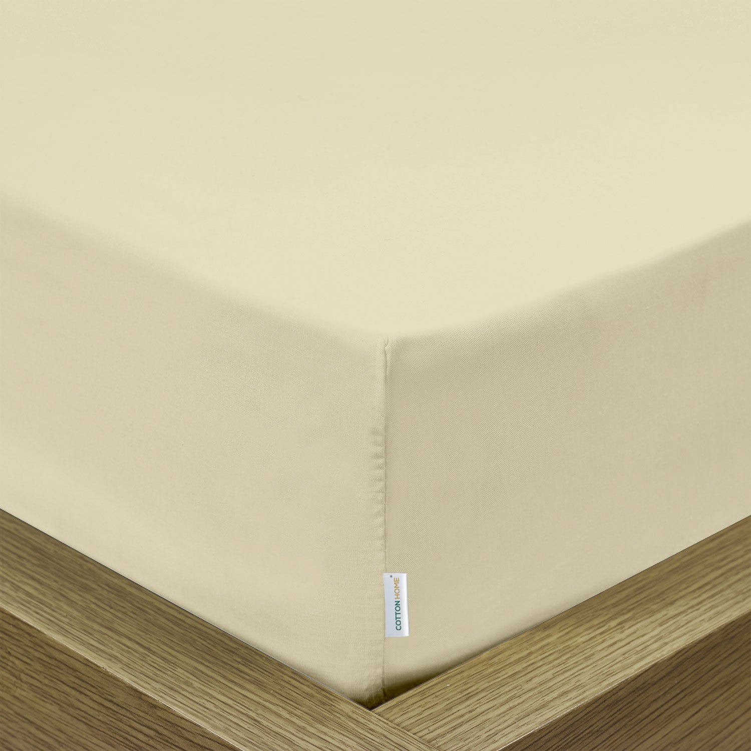 Super Soft Double Size Fitted sheet 120x200+25 cm Beige with Deep Pockets - Cotton Home