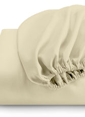 Super Soft Queen Size Fitted sheet 180x200+30 CM Beige with Deep Pockets - Cotton Home