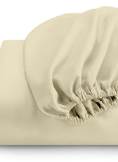 Super Soft Single Fitted sheet 90x200+20 CM Beige with Deep Pockets - Cotton Home