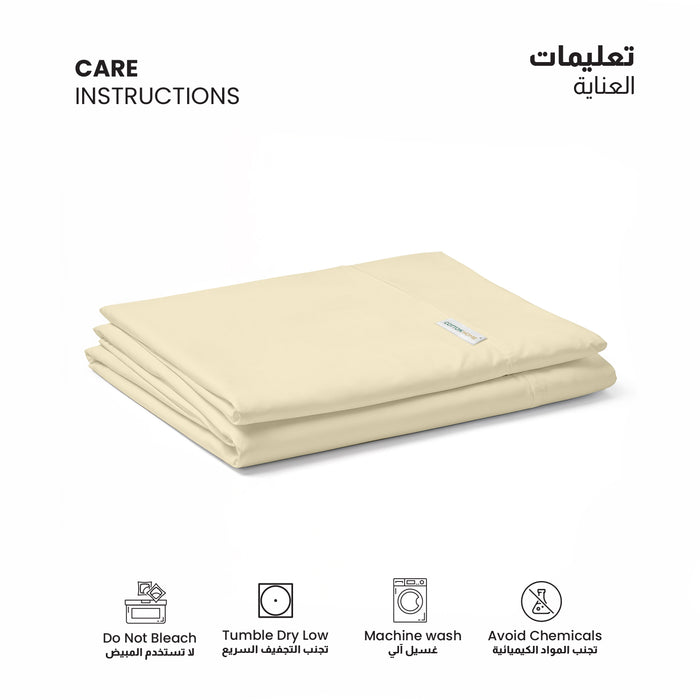 Flat Sheet Supersoft Microfiber Super King 240x260cm-Beige