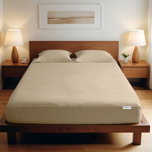 3 Piece Fitted Sheet Set Super Soft Phone Single Size 90x200+20cm with 2 Pillow Case - Cotton Home