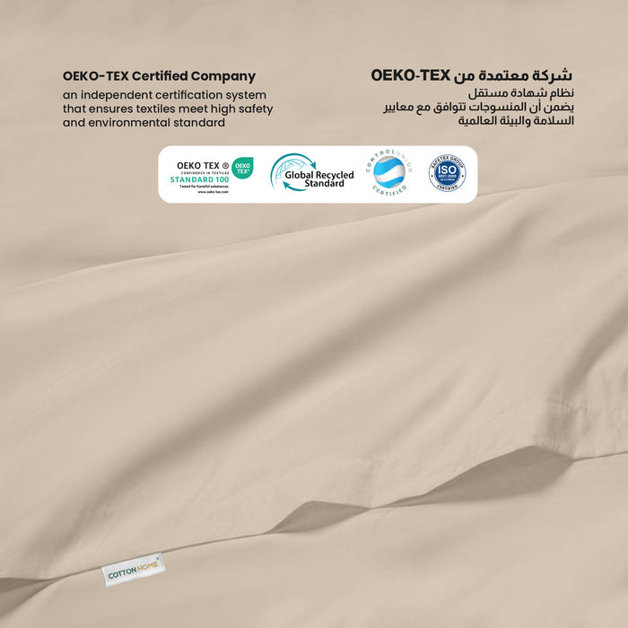 Flat Sheet Supersoft Microfiber King 220x240cm-Dk Beige