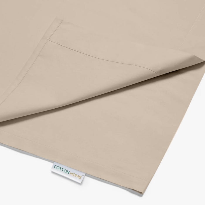 Flat Sheet Supersoft Microfiber Super King 240x260cm-Dk Beige