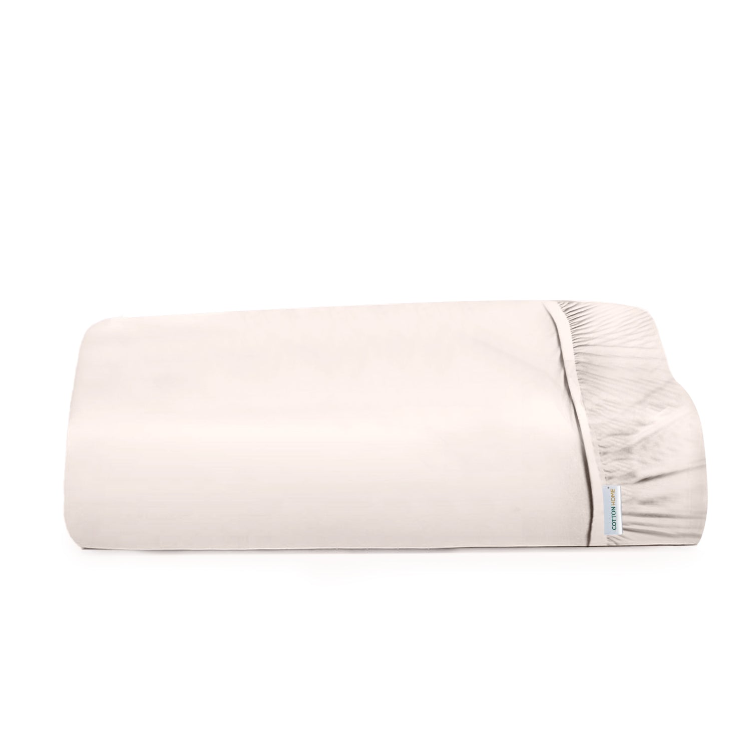 Super Soft Twin Size Fitted sheet 160x200+30 CM Ivory with Deep Pockets - Cotton Home