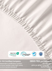 3 Piece Fitted Sheet Set Supersoft Microfiber Ivory King Size 180x200+30cm with 2 Pillow Case