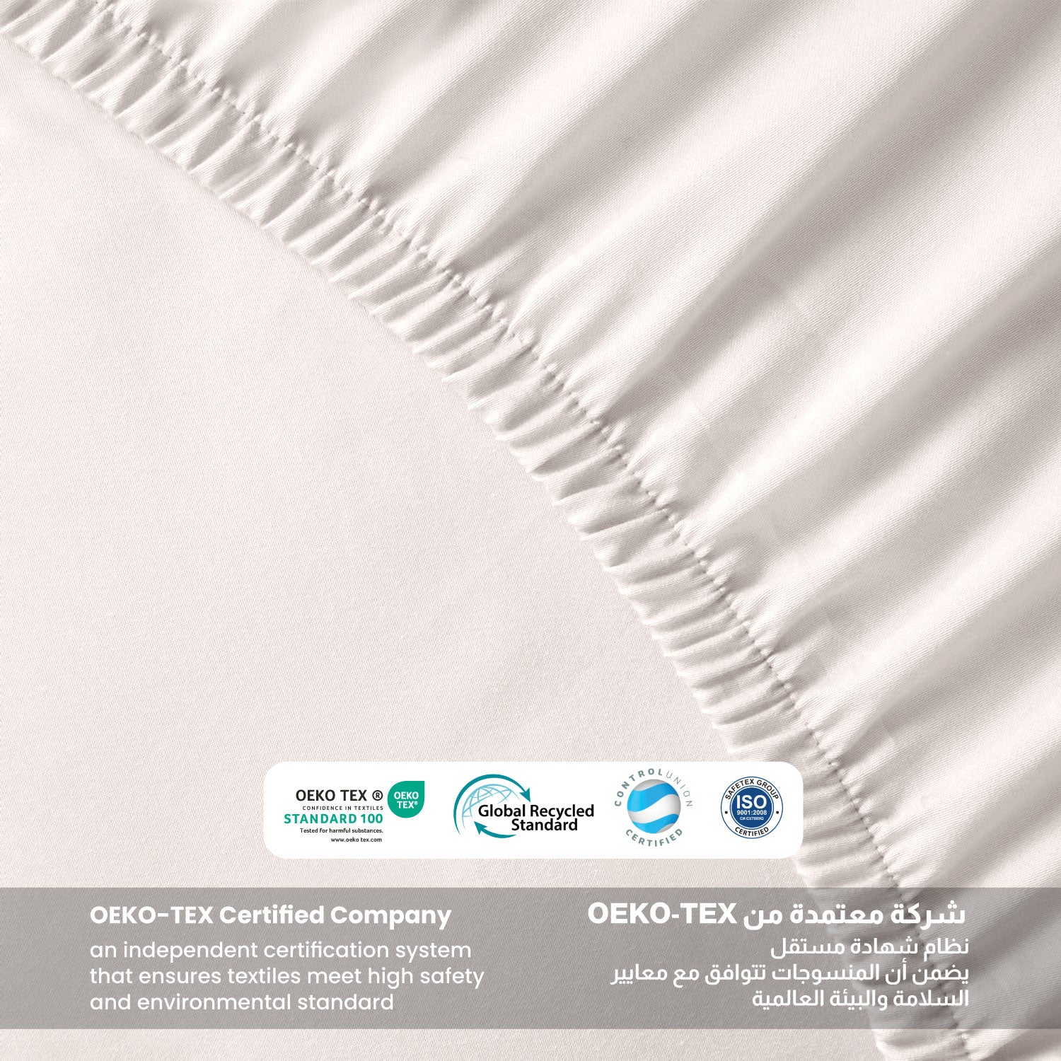 3 Piece Fitted Sheet Set Supersoft Microfiber Ivory King Size 180x200+30cm with 2 Pillow Case