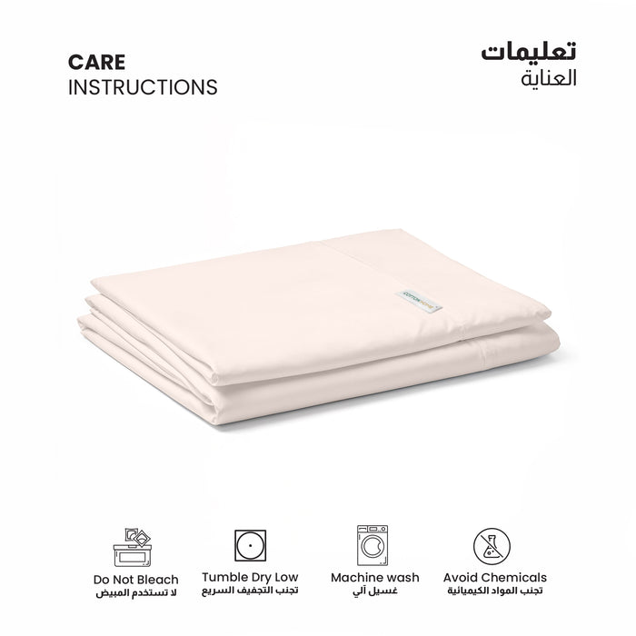 Flat Sheet Supersoft Microfiber King 220x240cm-Ivory