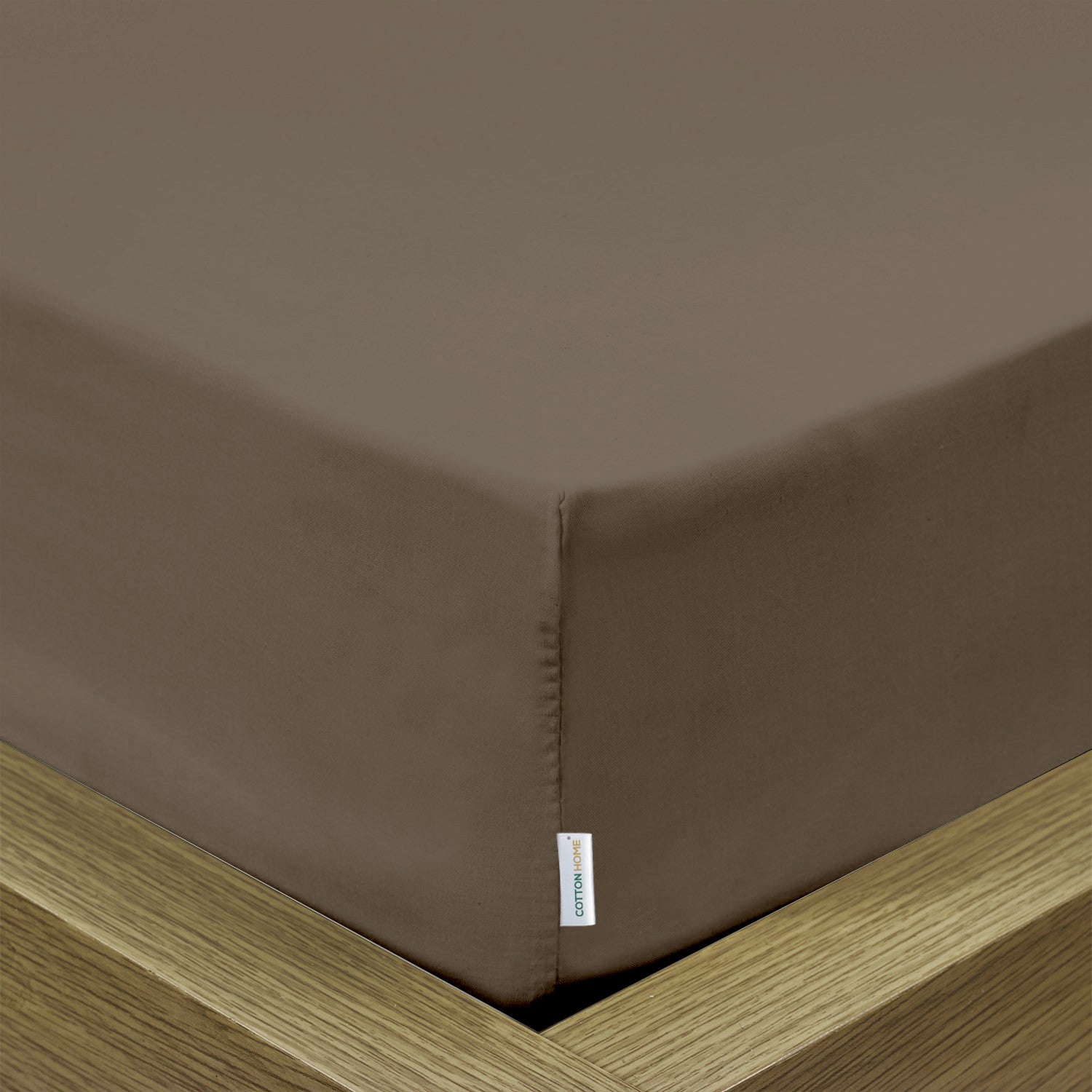 Super Soft Fitted Sheet 90x200+20 CM Khaki with Deep Pockets - Cotton Home