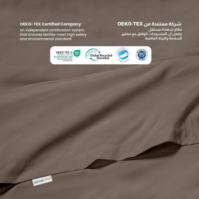 Flat Sheet Supersoft Microfiber Queen 200x220cm-Khaki
