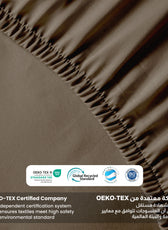 3 Piece Fitted Sheet Set Supersoft Microfiber Khaki Single Size 90x200+20cm with 2 Pillow Case