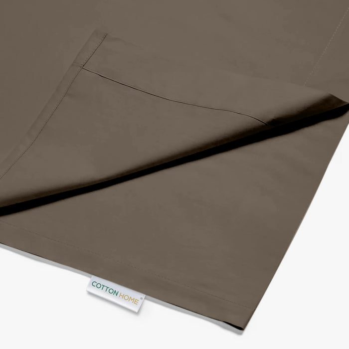 Flat Sheet Supersoft Microfiber Super King 240x260cm-Khaki