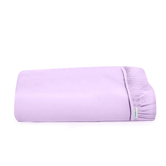 Super Soft Twin Size Fitted Sheet 160x200+30 CM Lilac with Deep Pockets - Cotton Home