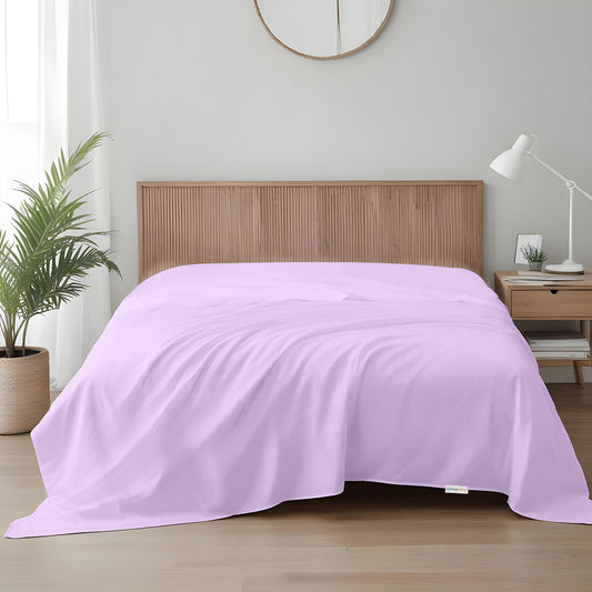 Flat Sheet Supersoft Microfiber King 220x240cm-Lt Purple