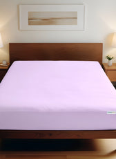 Super Soft King Size Fitted sheet 200x200+30cm Lilac with Deep Pockets - Cotton Home