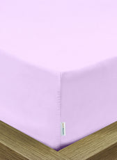 Super Soft Queen Size Fitted sheet 180x200+30 CM Lilac with Deep Pockets - Cotton Home