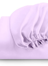 Super Soft Queen Size Fitted sheet 180x200+30 CM Lilac with Deep Pockets - Cotton Home