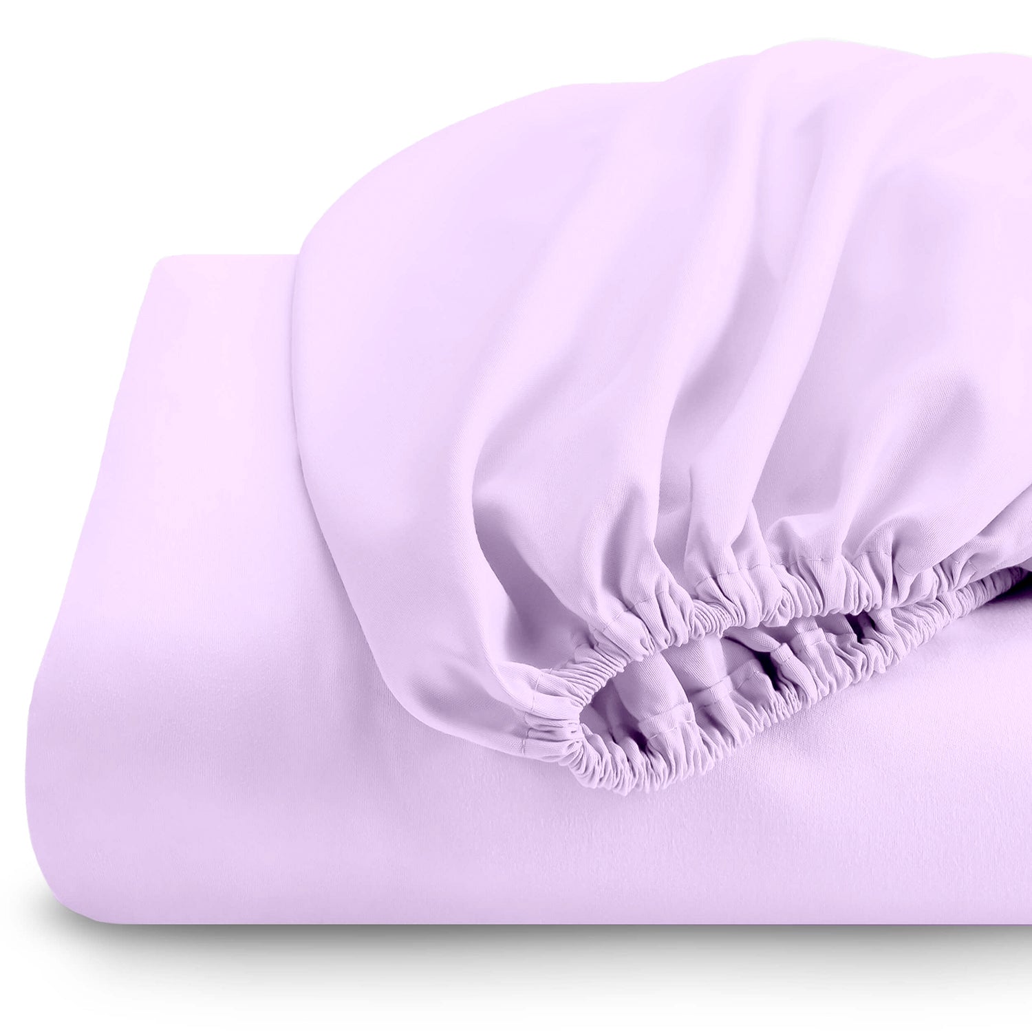 Super Soft Fitted Sheet 90x200+20 CM Light Purple with Deep Pockets - Cotton Home