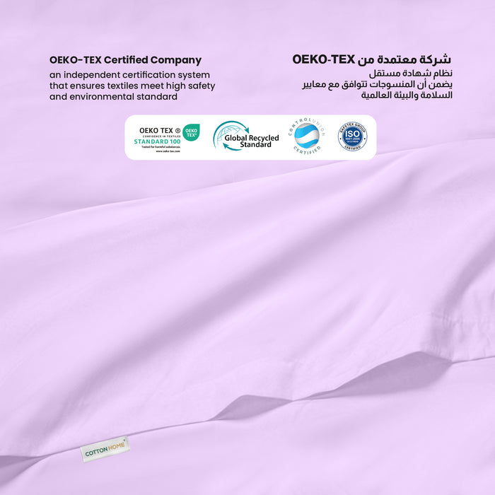 Flat Sheet Supersoft Microfiber Super King 240x260cm-Lt Purple