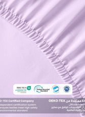 3 Piece Fitted Sheet Set Supersoft Microfiber Light Purple Single Size 120x200+25cm with 2 Pillow Case