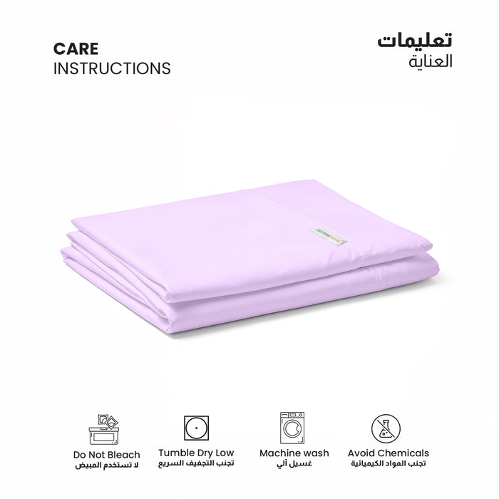 Flat Sheet Supersoft Microfiber King 220x240cm-Lt Purple