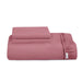 3 Piece Fitted Sheet Set Super Soft Mauve Single Size 120x200+25cm with 2 Pillow Case - Cotton Home