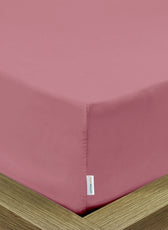 Super Soft Twin Size Fitted sheet 160x200+30 CM Mauve with Deep Pockets - Cotton Home