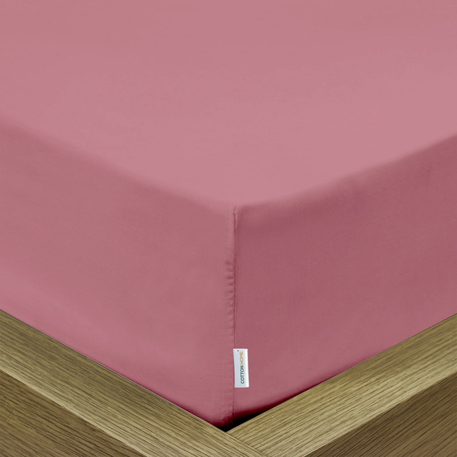 Super Soft Twin Size Fitted sheet 160x200+30 CM Mauve with Deep Pockets - Cotton Home