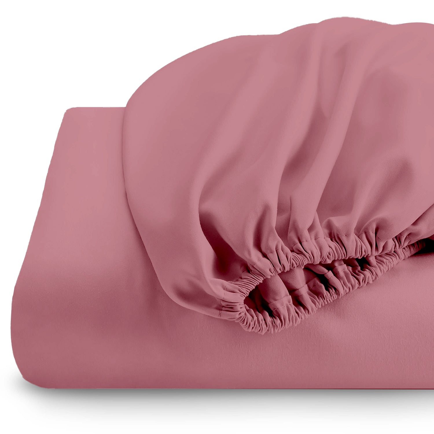Super Soft Queen Size Fitted sheet 180x200+30 CM Mauve with Deep Pockets - Cotton Home