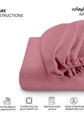 Supersoft Microfiber Queen Size Fitted sheet 180x200+30 CM Mauve with Deep Pockets