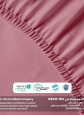 Supersoft Microfiber Queen Size Fitted sheet 180x200+30 CM Mauve with Deep Pockets