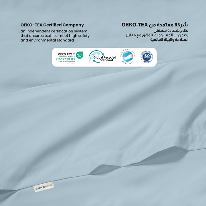 Flat Sheet Super Soft Queen 200x220cm-Metalic Blue