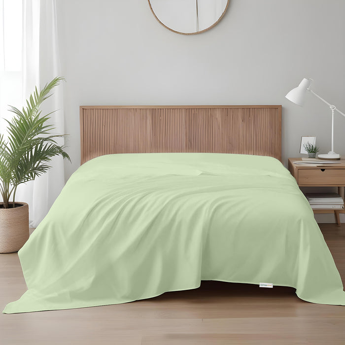 Flat Sheet Supersoft Microfiber Queen 200x220cm-Mint Green