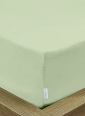 Super Soft Twin Size Fitted sheet 160x200+30 CM Mint Green with Deep Pockets - Cotton Home