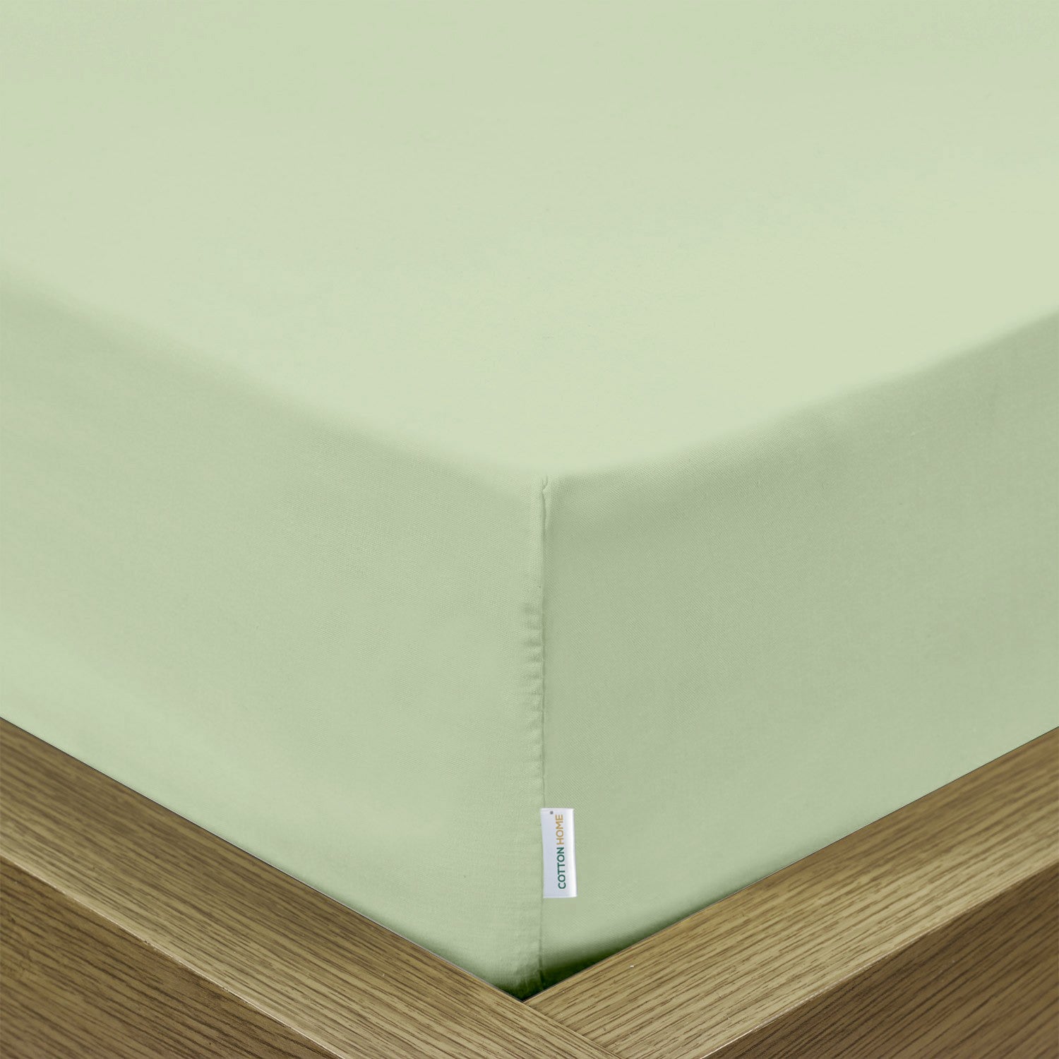 Super Soft King Size Fitted sheet 200x200+30cm Mint Green with Deep Pockets - Cotton Home