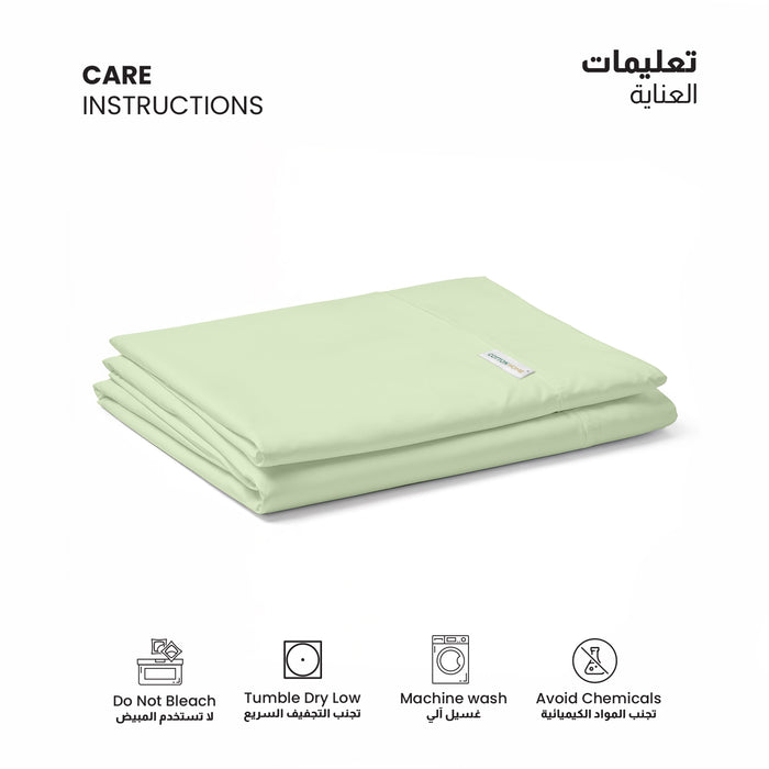 Flat Sheet Supersoft Microfiber King 220x240cm-Mint Green