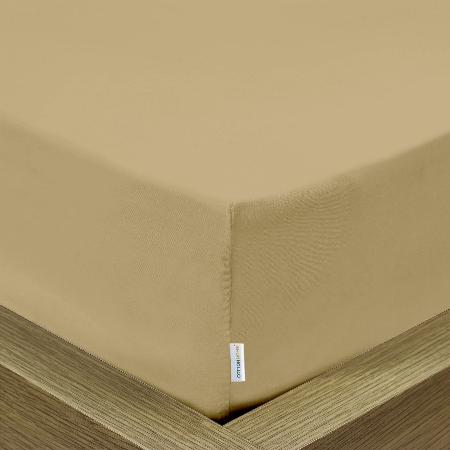 Super Soft Double Size Fitted sheet 120x200+25 cm Mustard with Deep Pockets - Cotton Home