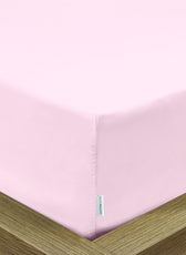 Super Soft King Size Fitted sheet 200x200+30cm Pink with Deep Pockts - Cotton Home