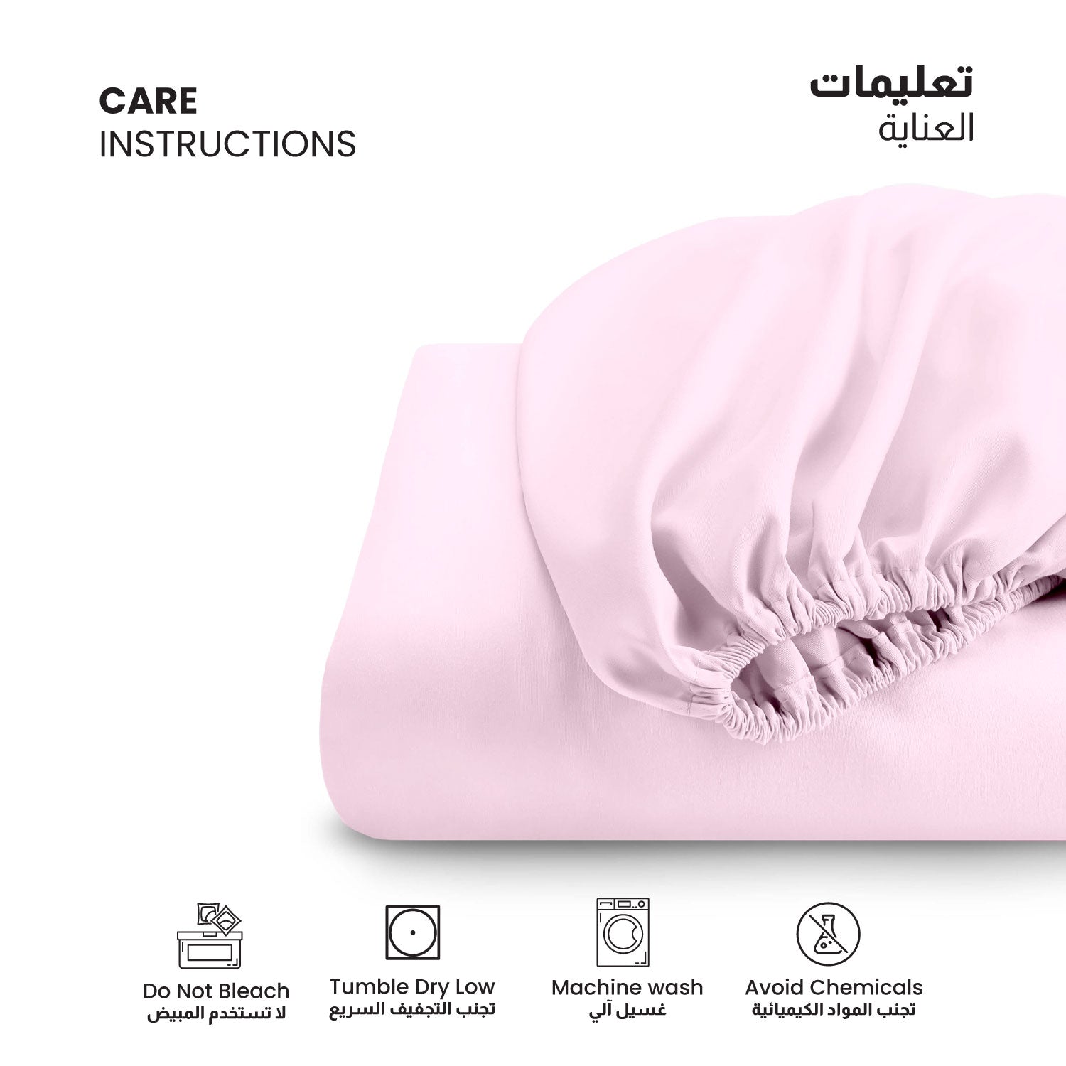 Supersoft Microfiber Single Fitted Sheet 90x200+20 CM Pink with Deep Pockets