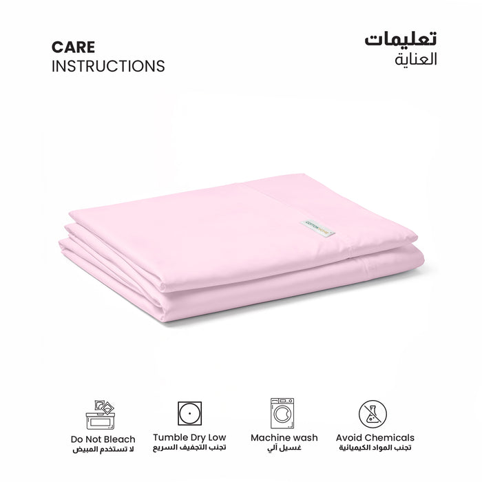 Flat Sheet Supersoft Microfiber Super King 240x260cm-Pink