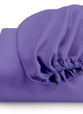 Super Soft King Size Fitted sheet 200x200+30cm Purple with Deep Pockets - Cotton Home
