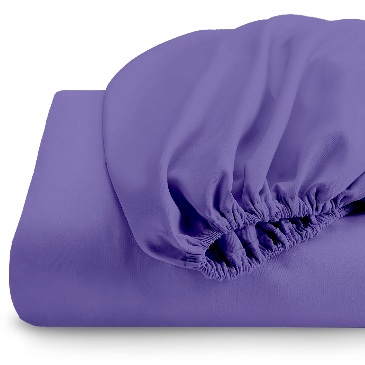 Super Soft King Size Fitted sheet 200x200+30cm Purple with Deep Pockets - Cotton Home
