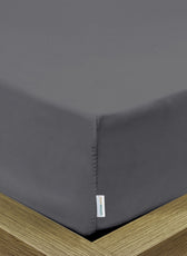Super Soft Single Fitted sheet 90x200+20 CM Ash Grey with Deep Pockets - Cotton Home