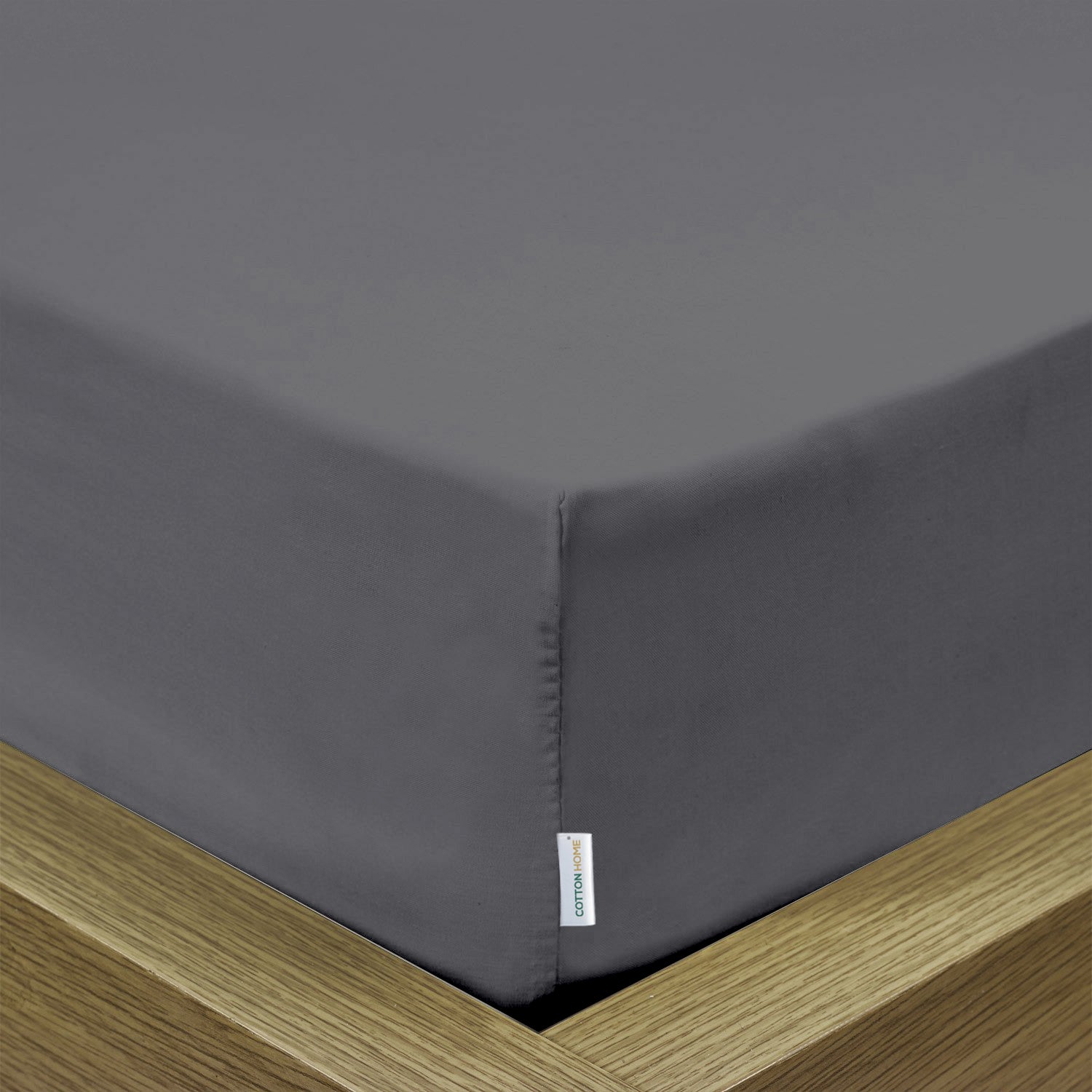 Super Soft Single Fitted sheet 90x200+20 CM Ash Grey with Deep Pockets - Cotton Home