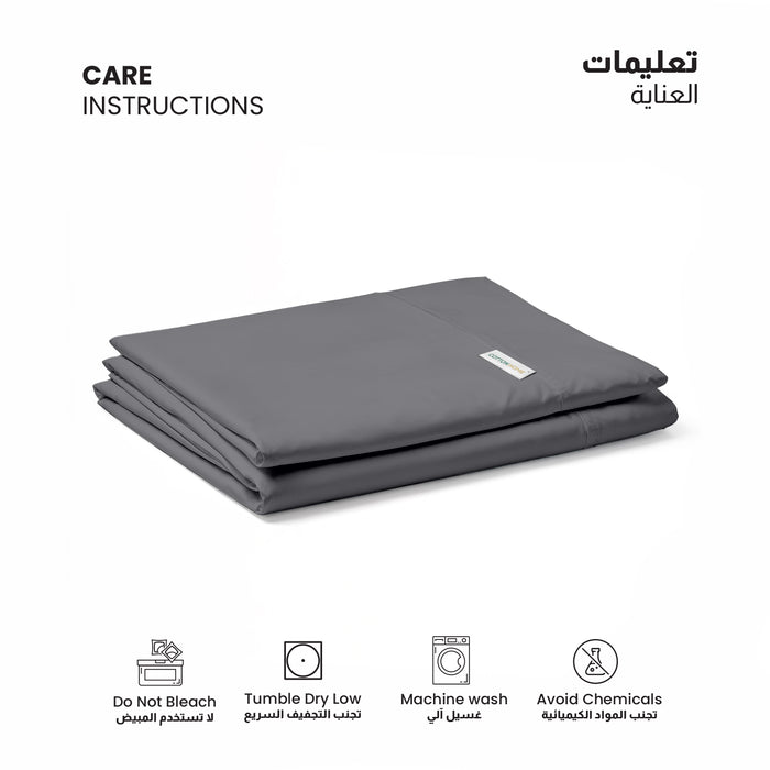Flat Sheet Supersoft Microfiber King 220x240cm-Silver