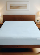 Super Soft Queen Size Fitted sheet 180x200+30 CM Sky blue with Deep Pockets - Cotton Home